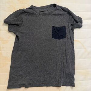 French Connection Charcoal Tee with Midnight Pocket